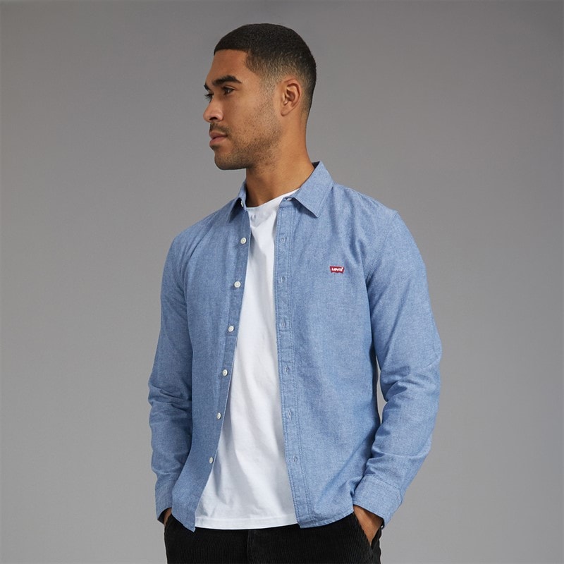 Levi's Mens Slim Fit Shirt Navy Peony