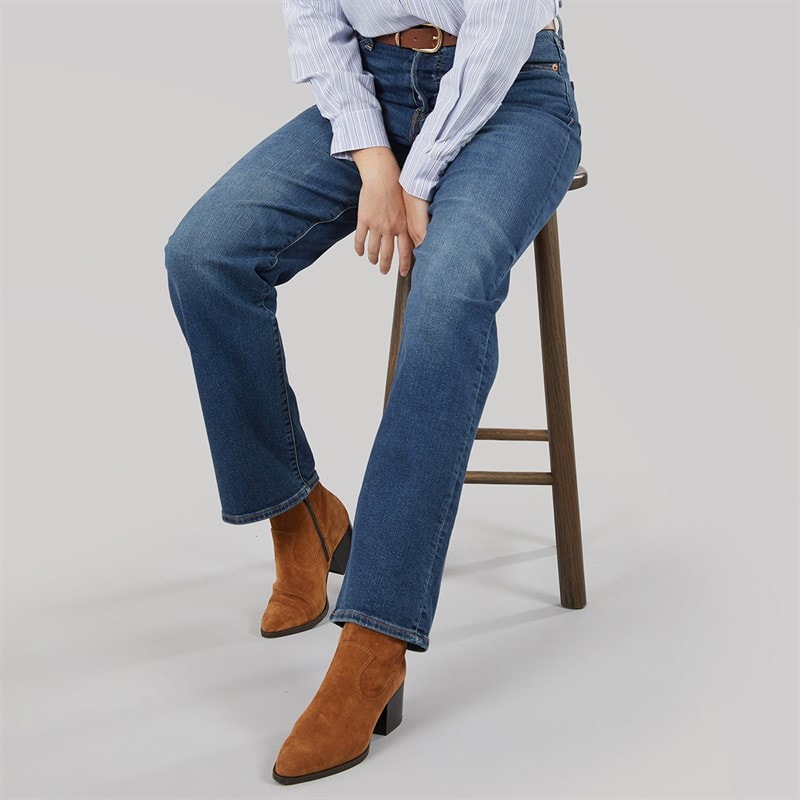 Levi's Womens Ribcage Straight Leg Ankle Jeans Dial Up The Music