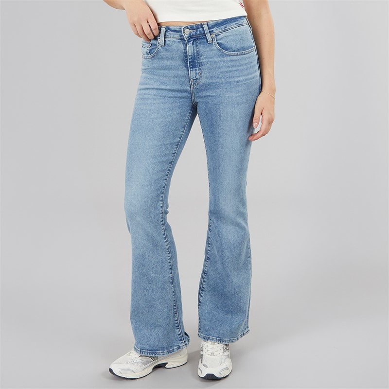 Levi's Womens 726 Flared Jeans Blue Wave Light