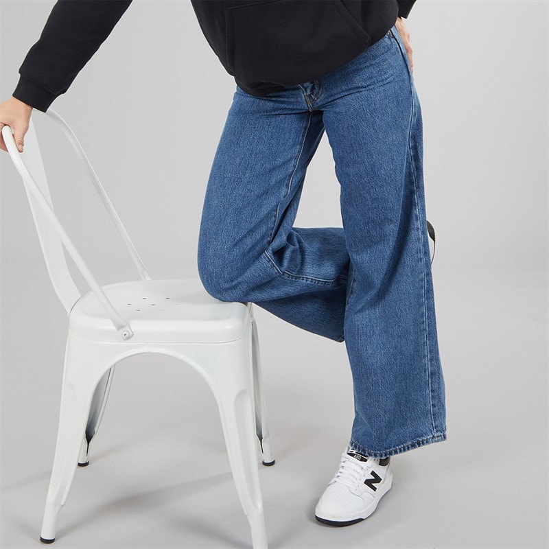 Levi's Womens 94 Baggy Wide Leg Jeans Take Chances