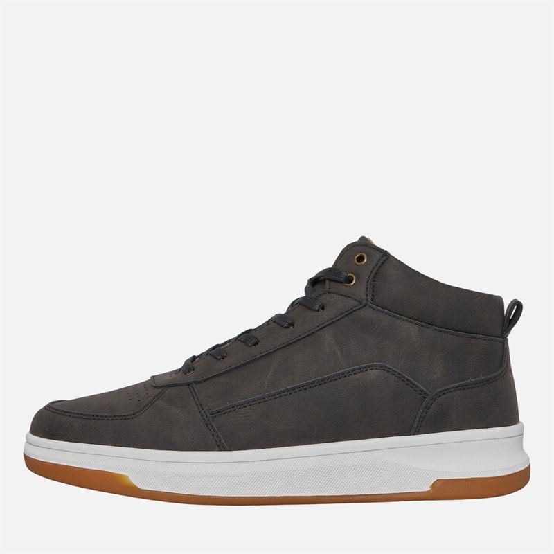 French Connection Mens Casual Hi Top Trainers Black