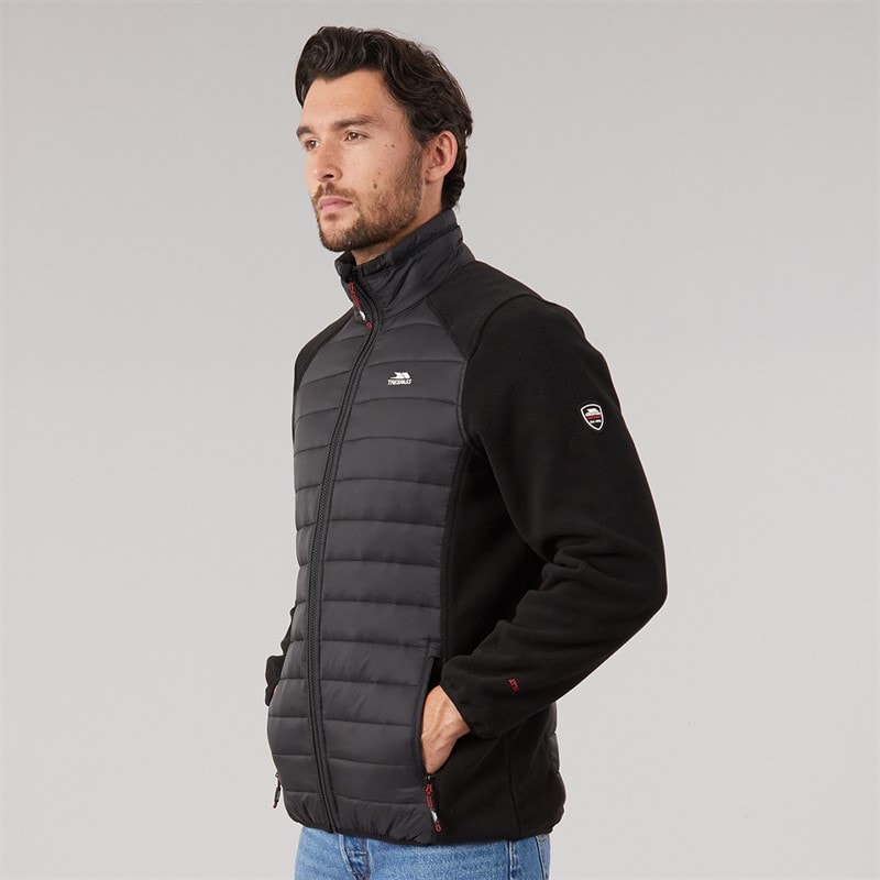 Trespass Mens Saunter Hybrid Padded Jacket Black