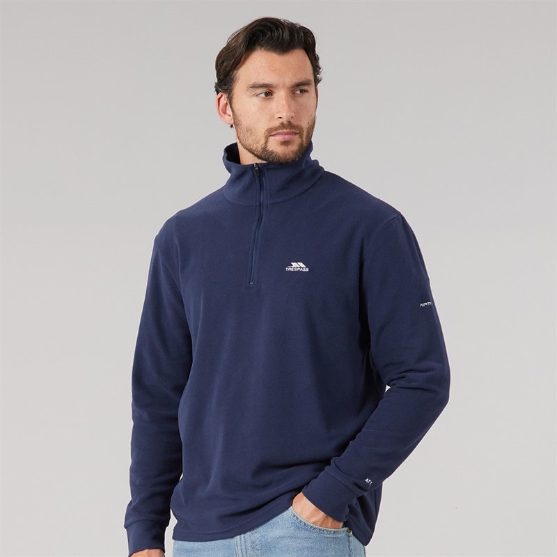 Trespass Mens Masonville 1/2 Zip Micro Fleece Navy