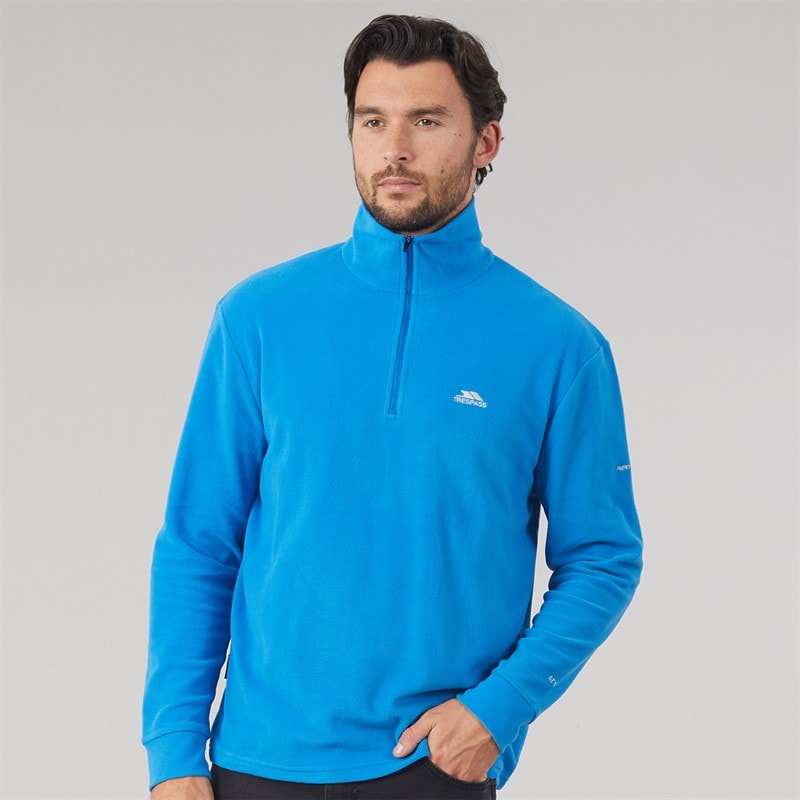 Trespass Mens Masonville 1/2 Zip Micro Fleece Blue