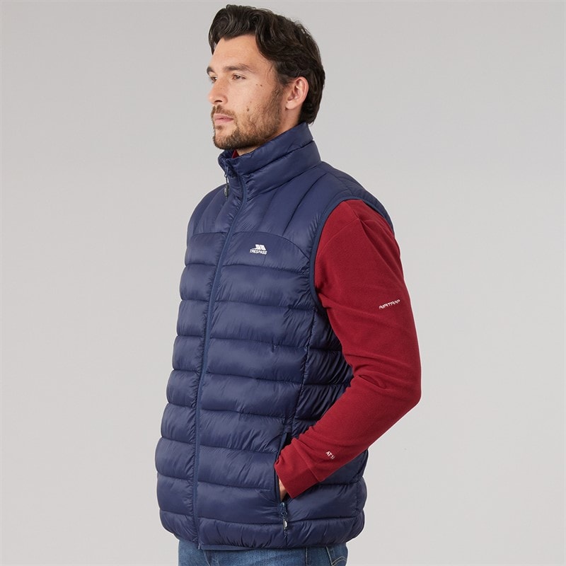 Trespass Mens Fergal Micro Padded Gilet Navy