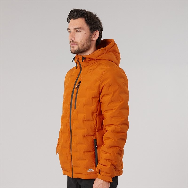 Trespass Mens Jaymes Waterproof Insulated Jacket Orange Spice