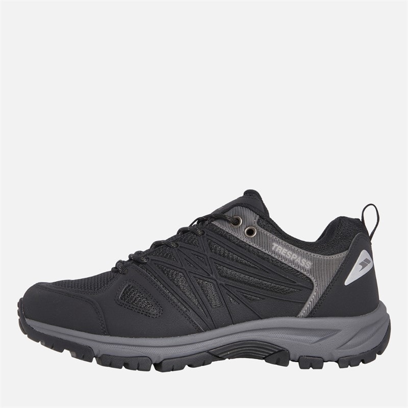 Trespass Mens Fisk Trail Walking Shoes Black/Black