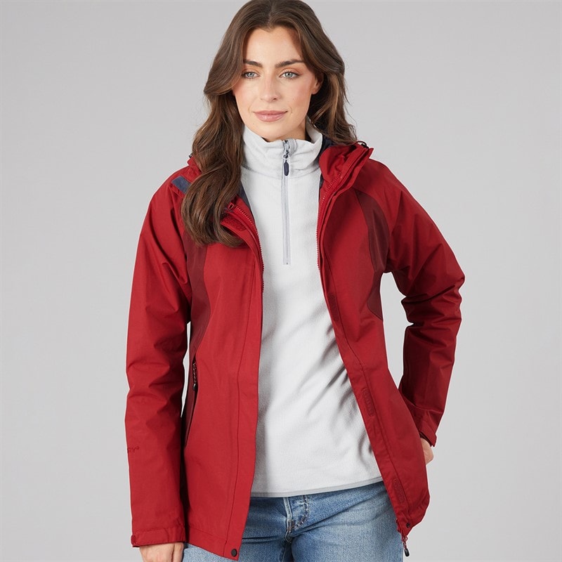 Sprayway Womens Atlanta Interactive Hydrodry Waterproof Jacket Carnival/Tempranillo