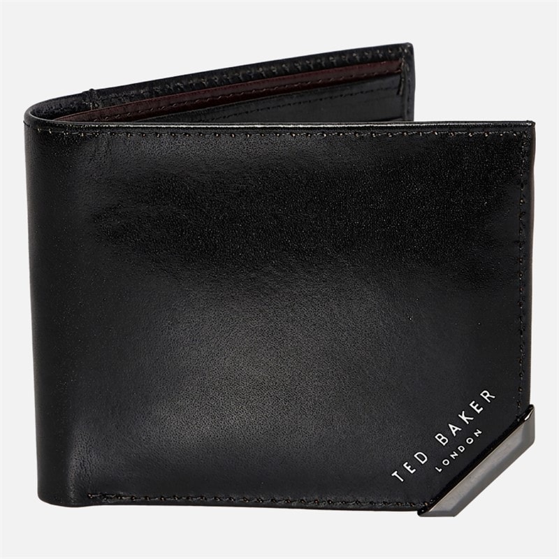 Ted Baker Mens Kornerr Bifold Coin Wallet Black