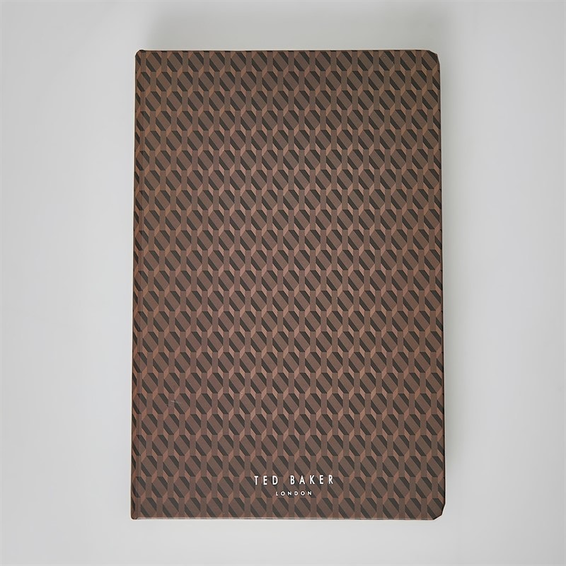 Ted Baker Mens Deniii Printed A5 Notebook Brown