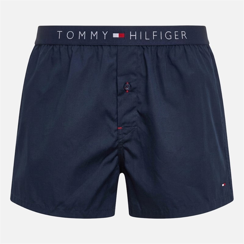 Tommy Hilfiger Mens Woven Boxers Black