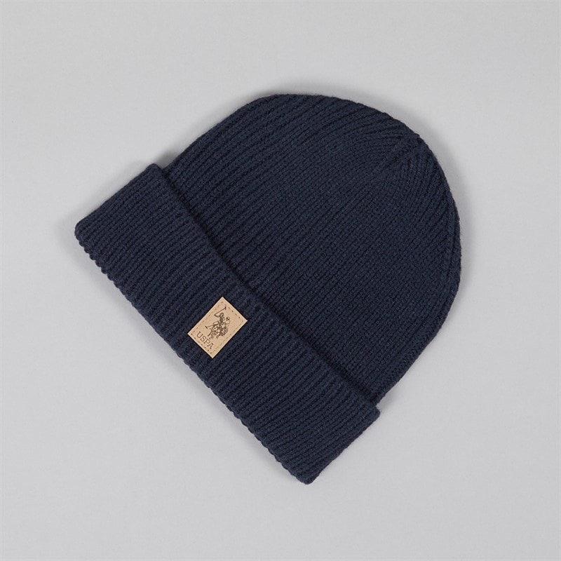 U.S. POLO ASSN. Boys Signature DHM Knitted Beanie Dark Sapphire Navy