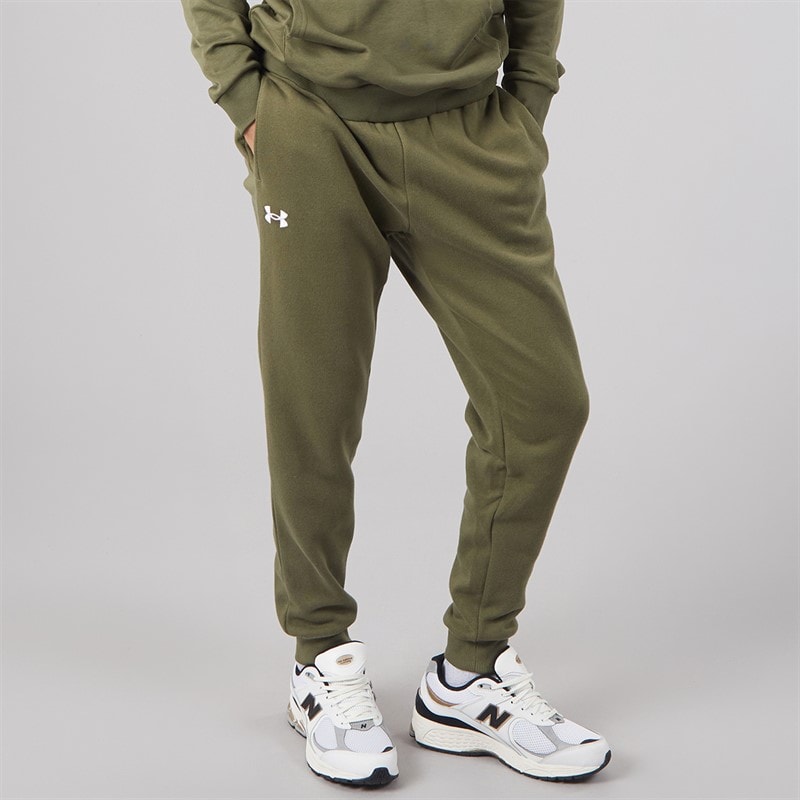 Under Armour Mens UA Rival Fleece Joggers Marine OD Green/White