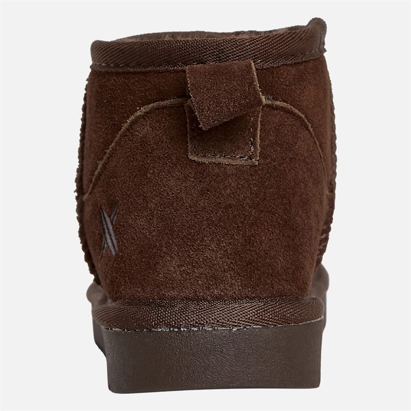 Lagooners Womens Uma Cozy Mini Boots Chocolate Brown
