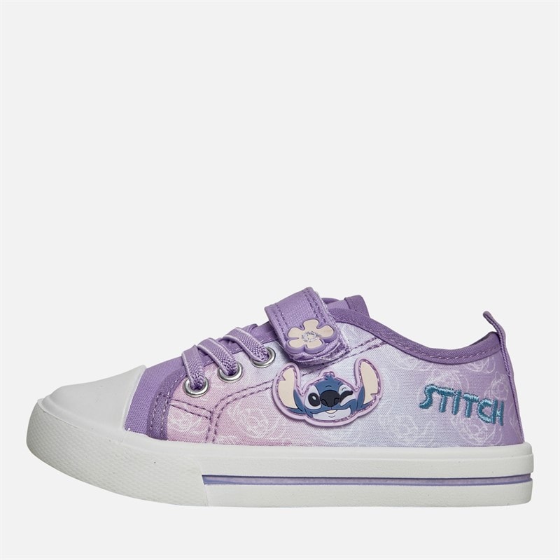 Lilo and Stitch Girls Stitch Canvas Pumps Lilac