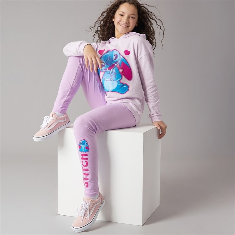 Lilo and Stitch Disney Girls Hoodie And Leggings Set Purple