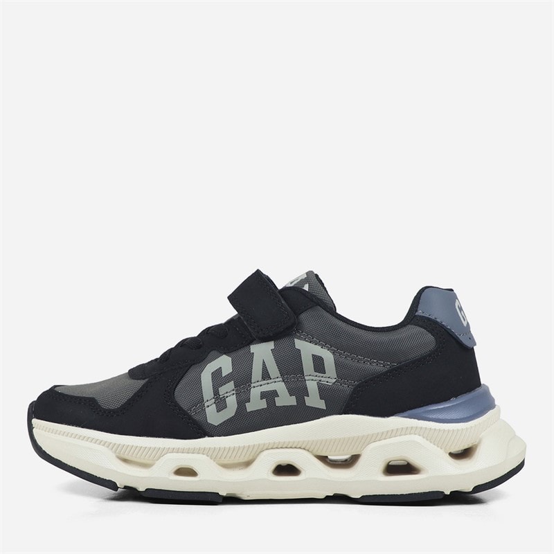 GAP Boys San Francisco Trainers Black/Charcoal Grey