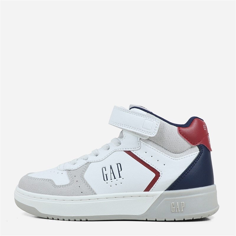 GAP Boys Chicago Mid Trainers White/Navy/Red