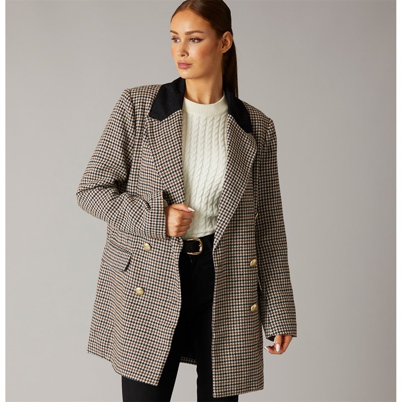Foxdale Womens Chelmsford Blazer Check Grey