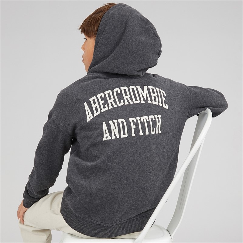 Abercrombie & Fitch Boys Hoodie Anf Anthracite Heather