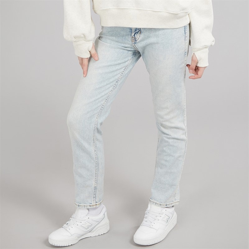 Abercrombie & Fitch Girls High Rise 90's Straight Leg Jeans Cumulus