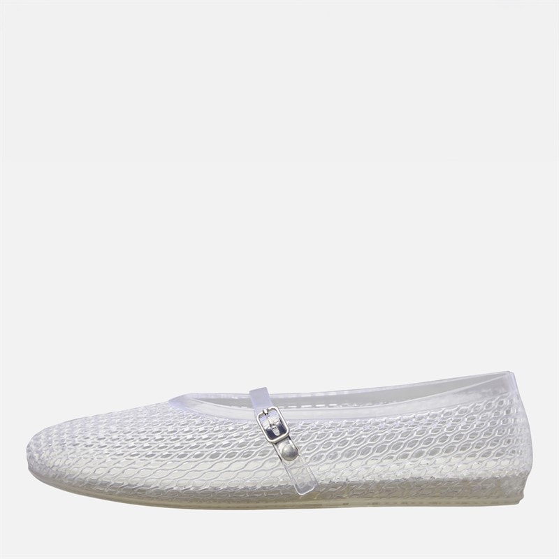 KRUSH Womens Buckle Strap Jelly Shoes Clear