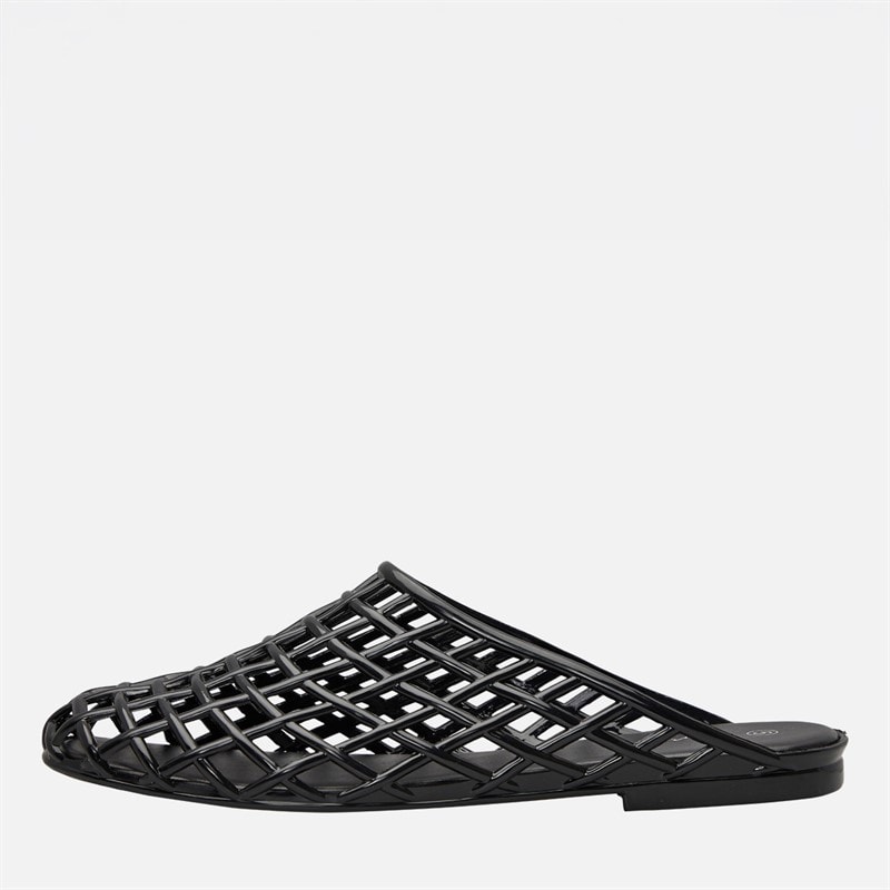 KRUSH Womens Jelly Mule Sandals Matt Black