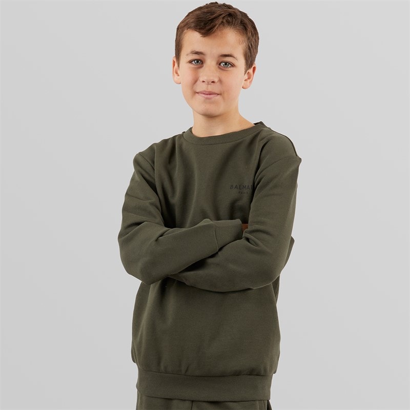 Balmain Boys Sweatshirt Kaki/Nero