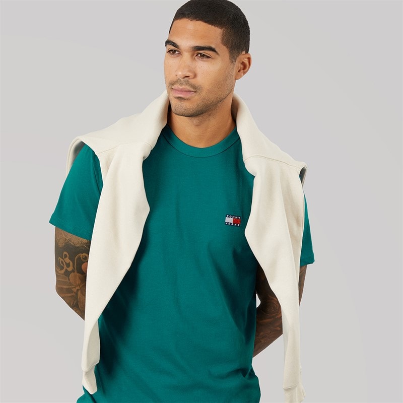 Tommy Jeans Mens Badge T-Shirt Polar Teal