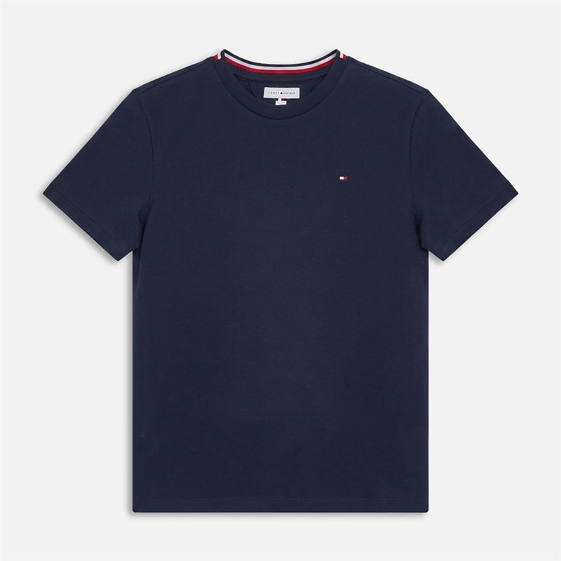 Tommy Jeans Boys Tape Detail Pique T-Shirt Dark Night Navy