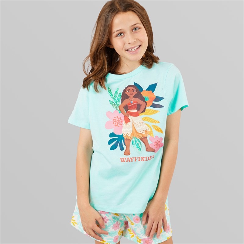 Moana Girls T-Shirt And Shorts Set Blue