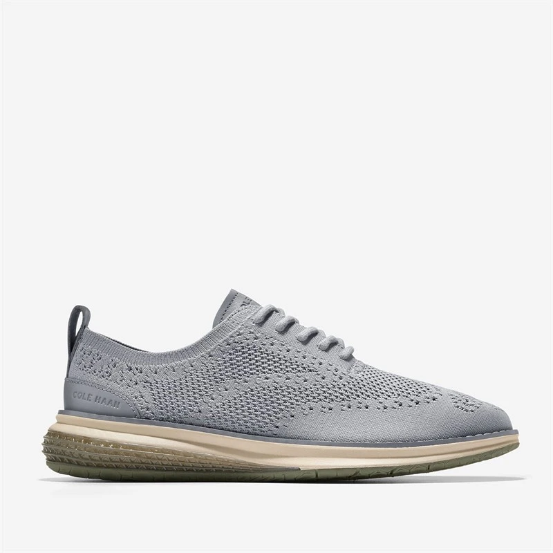 Cole Haan Mens Øriginal Grand Energyweave Stitchlite™ Wing Oxford Shoes Sea Stone/Dusty Olive/Sesame