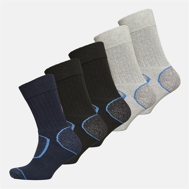 The Orrsum Sock Co. Mens Everyday Work Five Pack Socks Navy