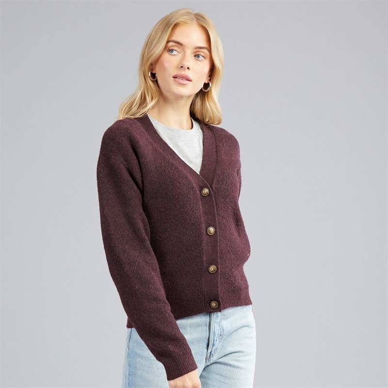 JJ REBEL Womens Womes Riley Knit Cardigan Fig