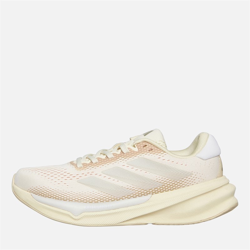 adidas Womens Supernova Stride 2 Neutral Running Shoes Wonder White/Cyber Metallic/Warm Sand Stone