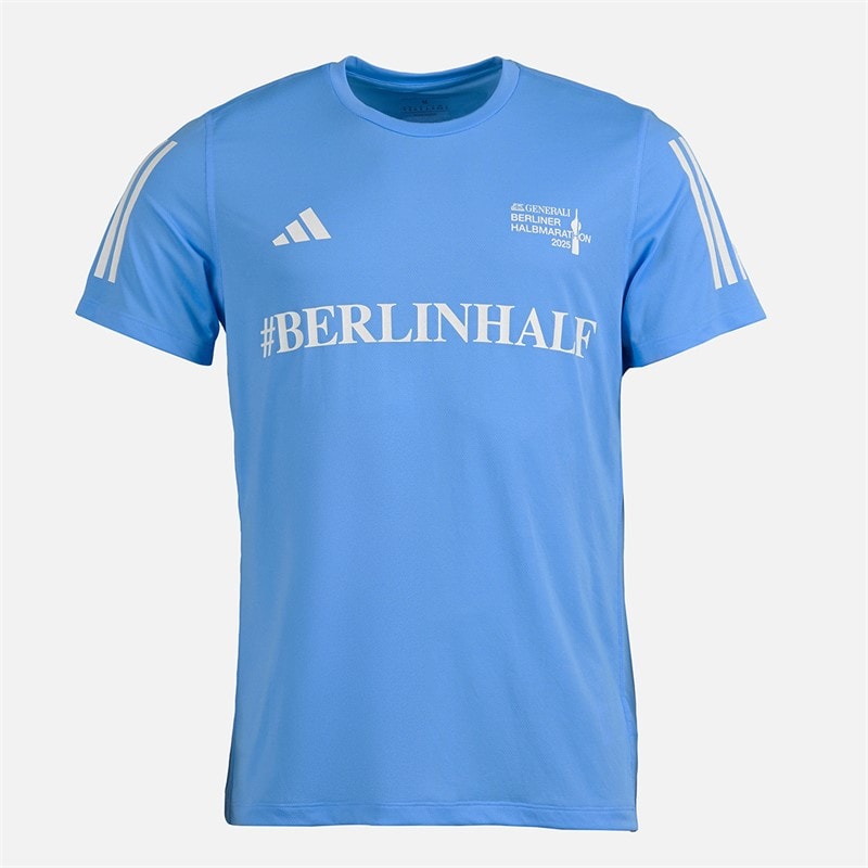 adidas Mens Berlin Half Running Top Blue Burst