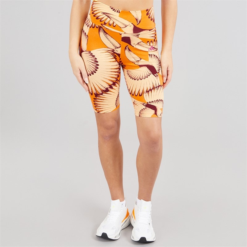 adidas Womens X Farm Bike Shorts Semi Spark/Bright Orange/Shadow Red