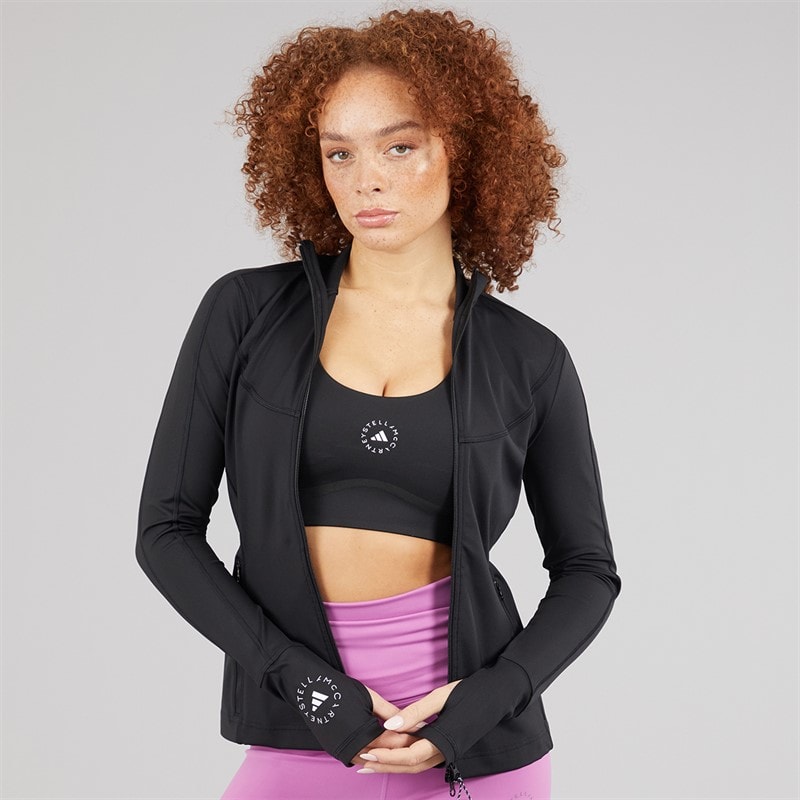 adidas Womens adidas By Stella McCartney Truepurpose Training Full Zip Top Black