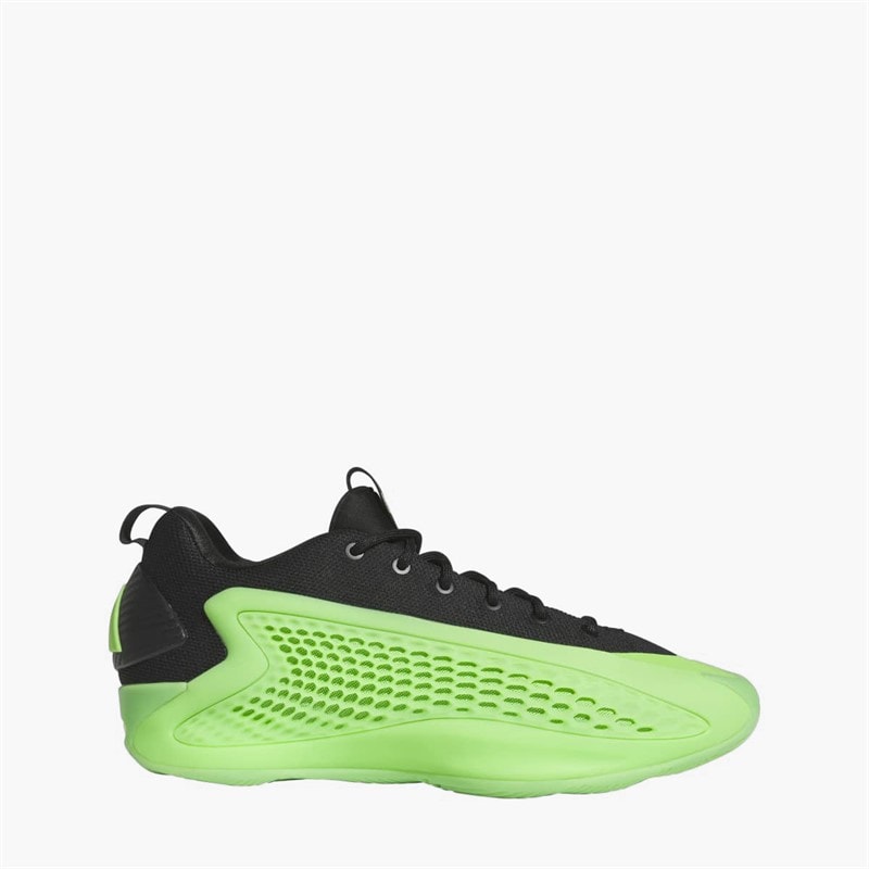 adidas Mens Anthony Edwards 1 Low 'Slime' Basketball Shoes Lucid Lime/Aurora Ink/Core Black