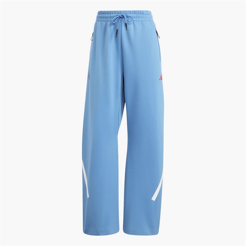 adidas Womens FFR France Rugby Z.N.E Travel Track Pants Focus Blue
