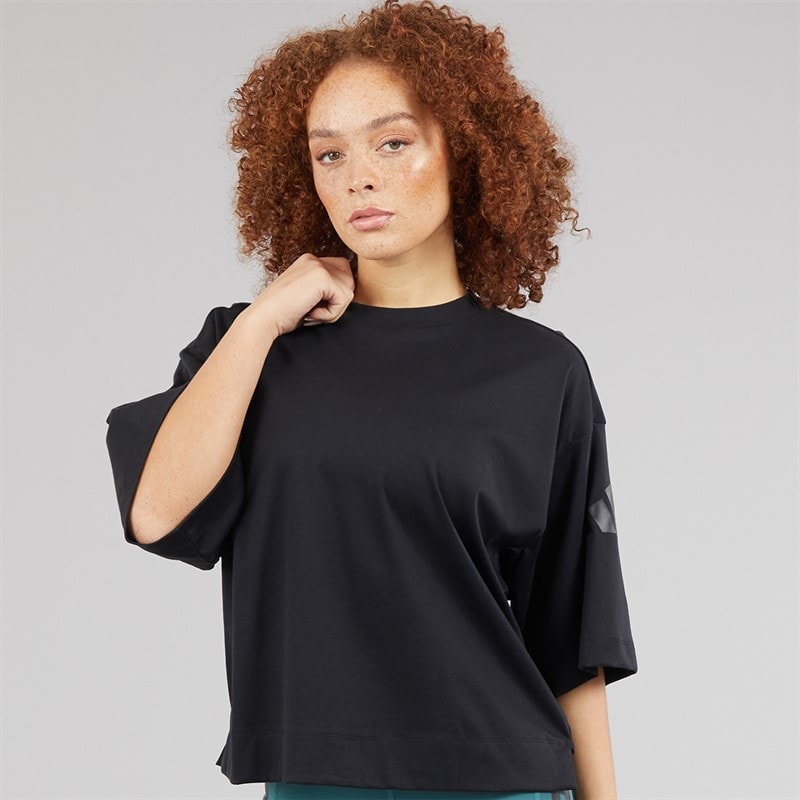 adidas Womens Soft Lux Loose Fit T-Shirt Black