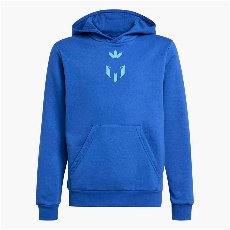adidas Junior Boys Messi Logo Hoodie Royal Blue
