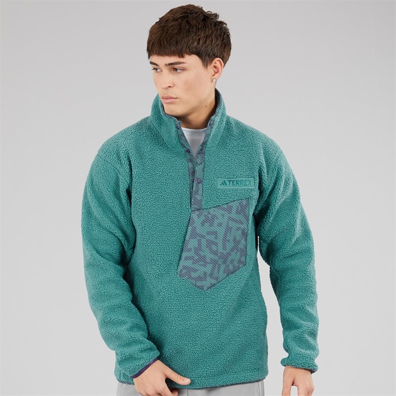 adidas Mens Terrex Xploric High Pile Fleece Preloved Teal