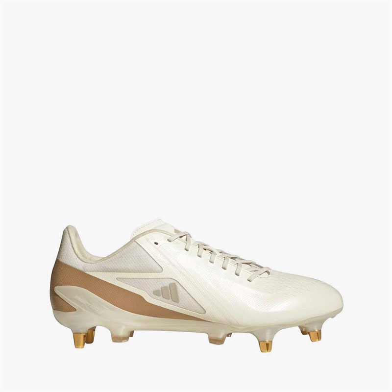 adidas Mens Adizero RS15 Pro SG Soft Ground Rugby Boots Off White/Wonder Alumina/Warm Sandstone