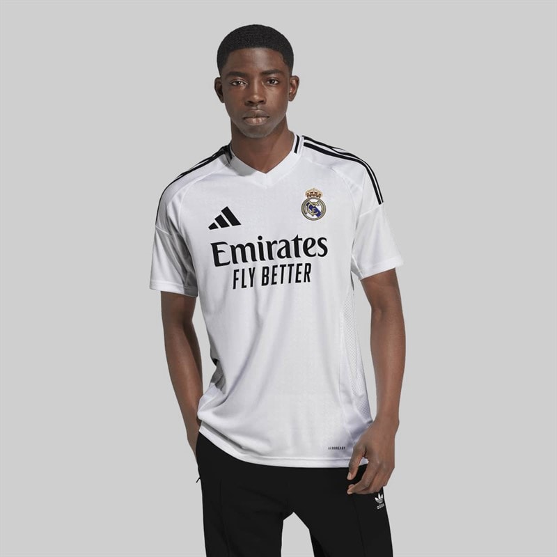 adidas Mens RMCF Real Madrid 24/25 Home Jersey White
