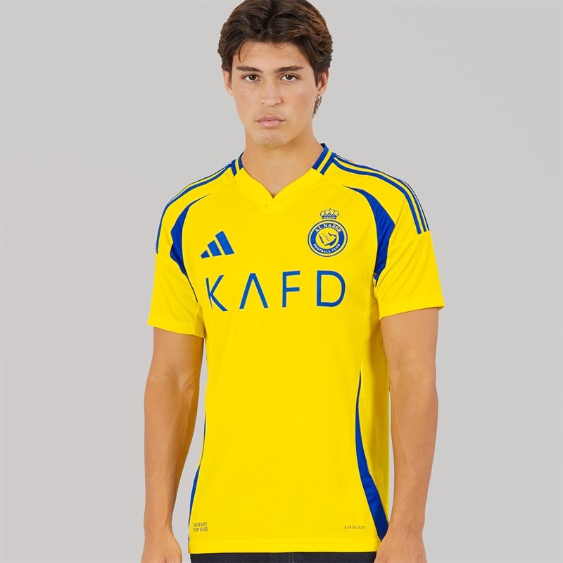 adidas Mens ANFC Al Nassr FC 24/25 Home Jersey Impact Yellow/Royal Blue