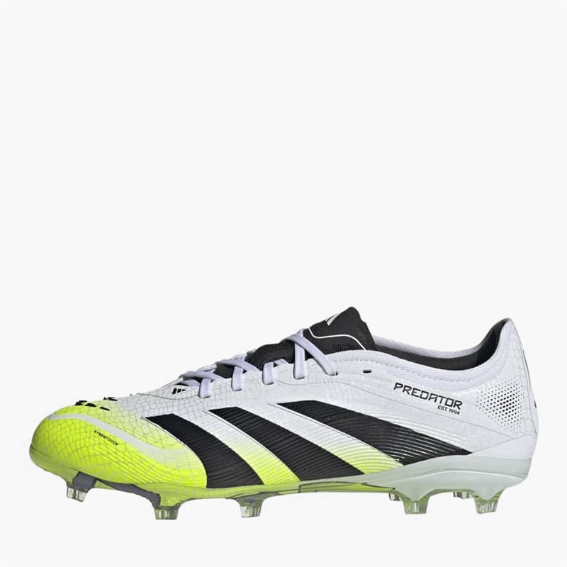adidas Mens Predator Pro Radiant Blaze Pack FG Firm Ground Football Boots Cloud White/Core Black/Lucid Lemon
