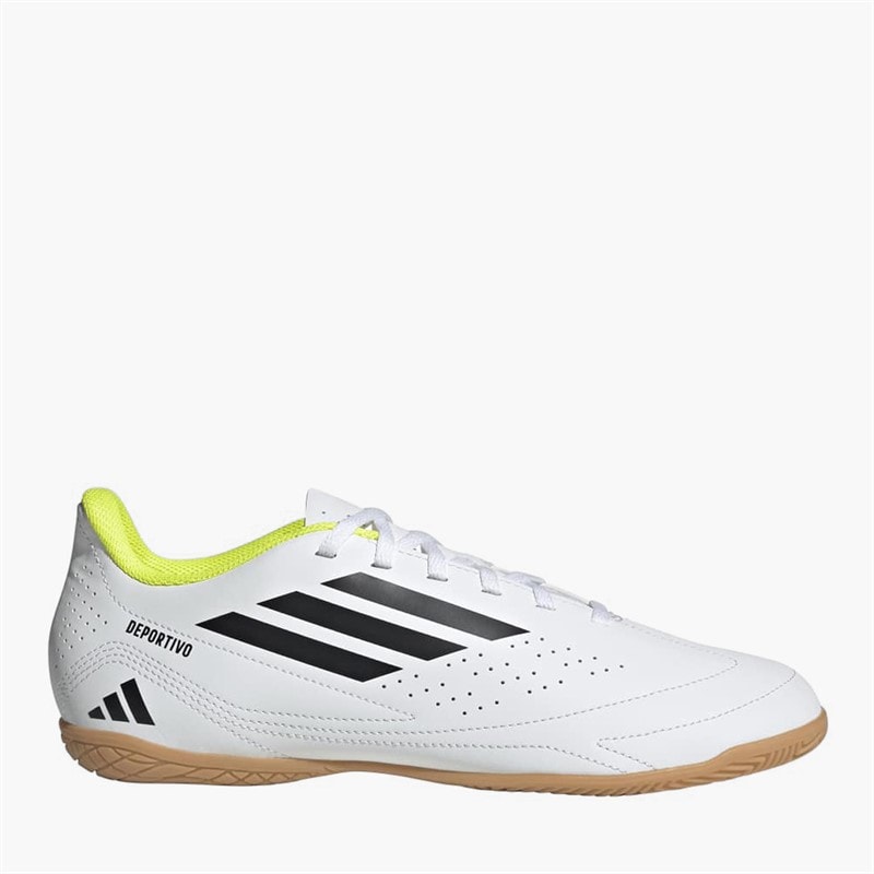 adidas Mens Deportivo 3 IN Indoor Football Boots Cloud White/Core Black/Solar Yellow