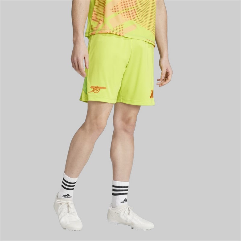 adidas Mens AFC Arsenal FC 24/25 Goalkeeper Shorts Semi Solar Yellow