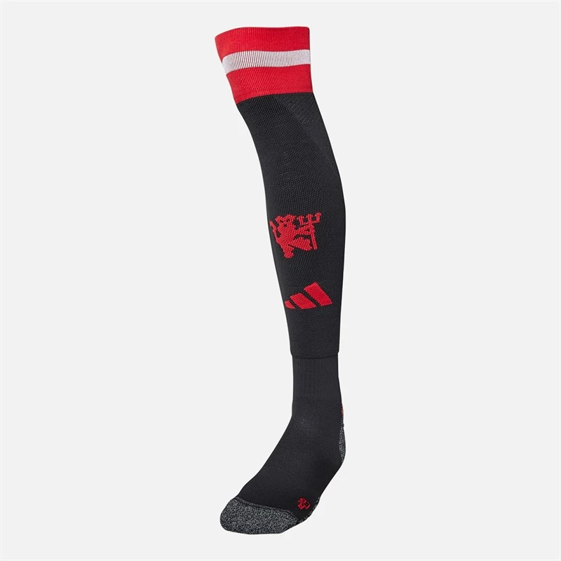 adidas Mens MUFC Manchester United 24/25 Home Football Socks Black